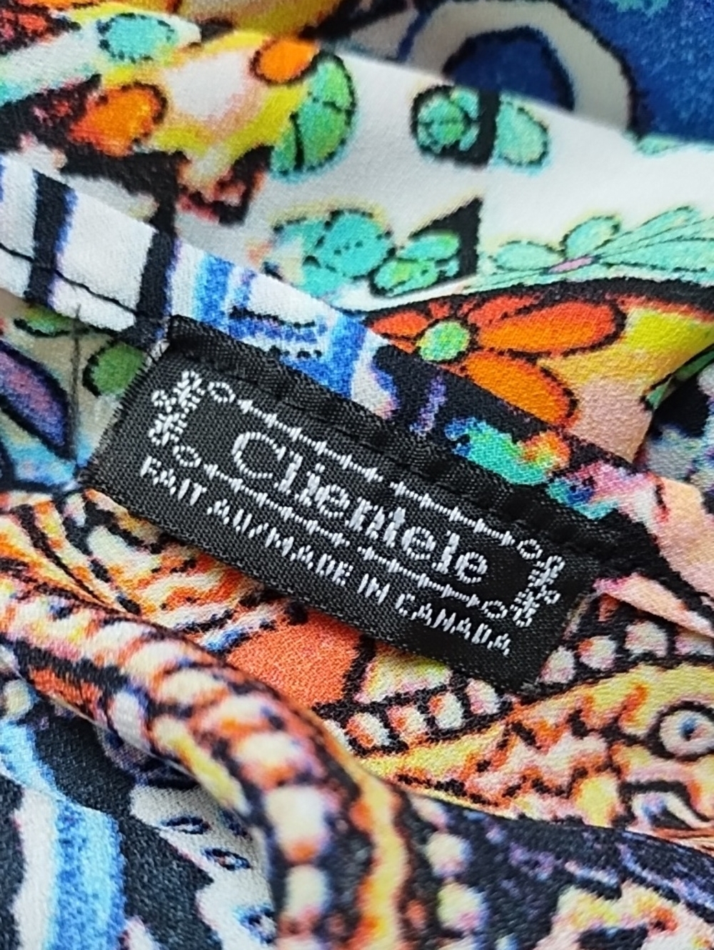 Clientele | Multicolor Patchwork Floral Keyhole Tank Top - Picture 2 of 2